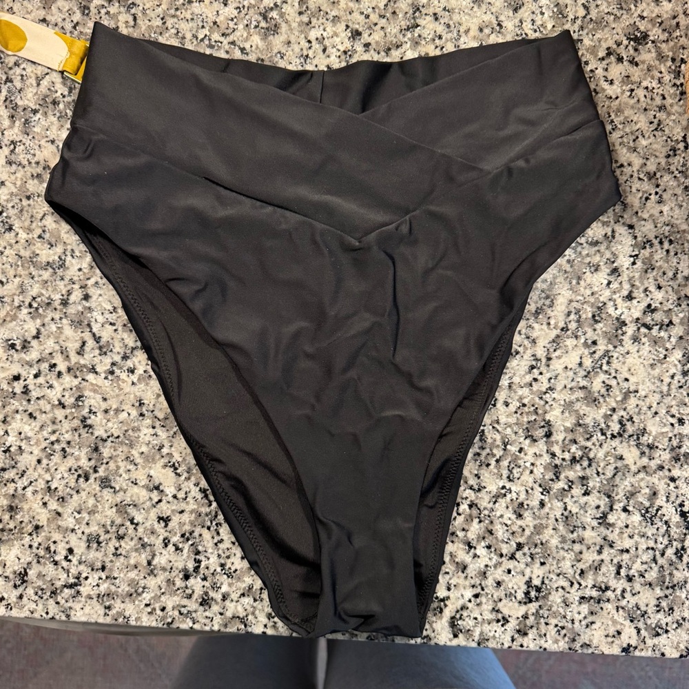 Aerie High-Waisted cross over Bikini Bottom